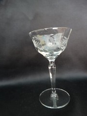 Unknown Maker Clear UNK7003 Optic Gray Cut Floral Facing Right Liquor Cocktail