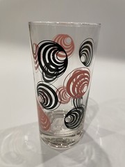 Vintage MCM ~ Set Of 8 ~ Atomic Swirl ~ Highball Glasses ~ Caddy Set