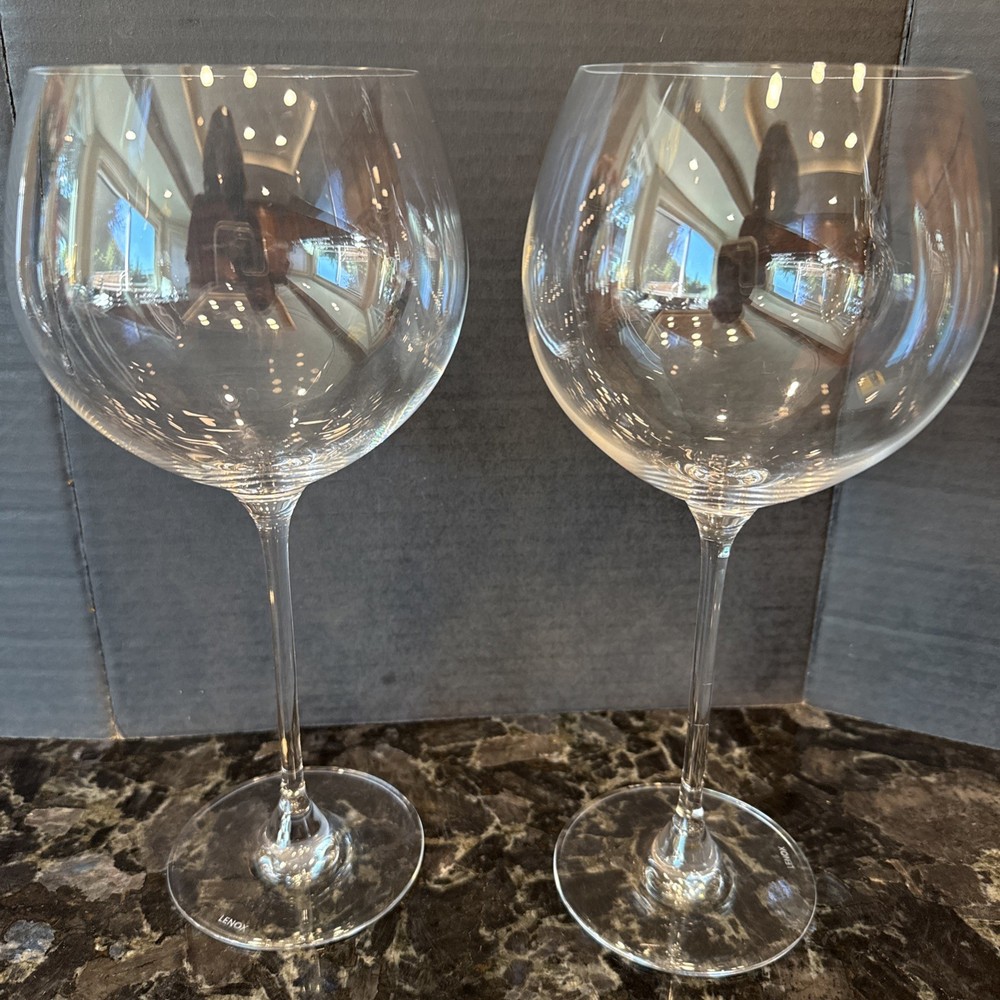 Lenox Tuscany Classics Beaujolais Grand Balloon Style Wine Glasses Set 2