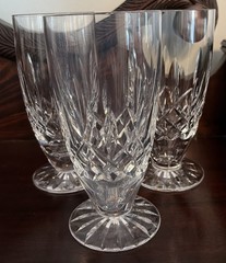 Waterford Crystal Lismore Set of 3 6-1/2″~Iced Tea Glasses excellent!