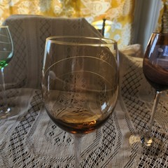 Lenox Tuscany Seasons (4) Water Goblets, 9¼» SET- Blue Amber Green Purple