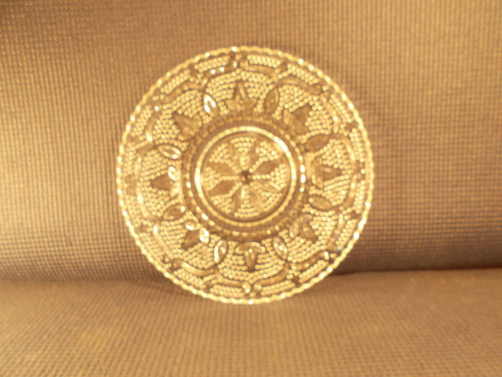 Vintage Federal Glass Heritage Sandwich Pattern Luncheon Plate 8″
