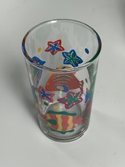 Set of 3 RARE Vintage Libbey Parrot Fish Glass Juice Glasses 4.5″
