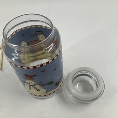 Sakura SNOWMAN Debbie Mumm Anchor Hocking Candy Jar Christmas Seal 8″ Vintage