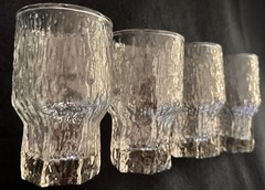 Aslak Juice Glasses (4) Vintage Designed by Tapio Wirkkala MCM 4 1/8in 2 3/8in