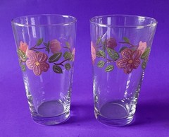 Lot/Set 4 Franciscan DESERT ROSE Tumbler Highball Glasses Water Iced Tea 5 7/8″