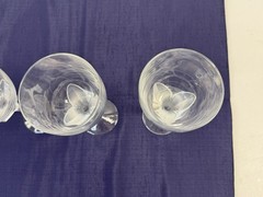 Vintage Rosenthal Studio Linie Iris 8″ Crystal White Wine Glasses Set of 3