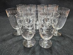 Fostoria Holly Clear Crystal Stemware Set – Mint Condition