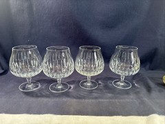 Mikasa Arctic Lights Crystal Brandy Snifters 5.75″ Cognac Glasses Set Of 4