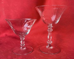Cambridge “Caprice” Elegant Blown Glass Stemware Goblets Swirl Effect Set of 8