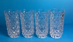 Set of 4 Fostoria York Highball Glasses Heavy Barware Clear 12 oz