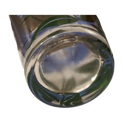 Boscul Peanut Butter Glass Blue Morning Glory Name On Top 5″