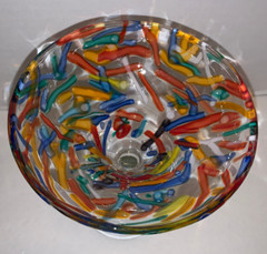 LOT OF 2 PIER 1 IMPORTS Hand Blown Multicolored Millefiori Confettii MARGARITA