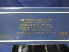 4 Capri Crystal Wine glasses 24% Lead Italy 5 1/2 oz. NEW BOXED Concerto