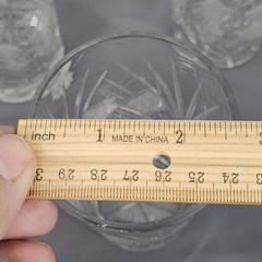 Sparkling Cut Glass Star Burst 6 oz Juice Tumblers – Set of 5
