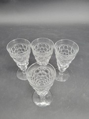Set of 4 Westmoreland «Thousand Eye» Clear Bubble Water Goblets 6 5/8″ – 8oz