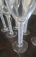 (1) Lalique France Phalsbourg Signed Square Stem Sherry Glasses 5 3/4″