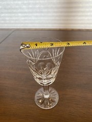 STUNNING SET(8) VTG WATERFORD Crystal ASHLING White Wine Glasses SIGNED 5.5″H