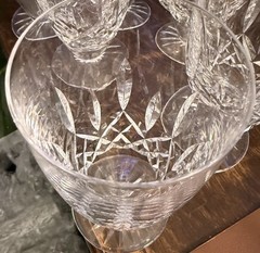 Waterford (2) Lismore Iced Tea Glasses Footed MINT Condition Gothic Mark A+