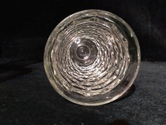 Fostoria «American Ice Cubed» Footed Glass Goblets 6″ 12oz Vintage