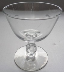 VINTAGE Libbey Wine Glasses STAR GLOW 6 oz. Clear Etched 9-Piece Set