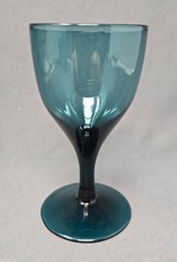 British, Bristol Made Teal Wine Glass 19th C. 4 3/4″