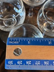Javit Vintage Cordial Hand Etched Crystal Clipper Ship Glasses Set Of 6