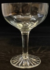 Set of Three 3 Sherbet Champagne Drink Dessert Glasses Stemmed Vintage MINT