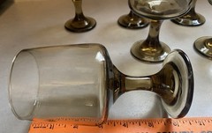 6 Libbey Tawny Accent 5.75” Wine Glasses Set Smoke Brown Retro Bar Stemware