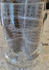 Vintage Iowa Precision Taunton Cut Crystal Beer Tankard Pint Glass Mug Poland