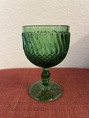 L. G. Wright Jersey Swirl Green (1) Water Goblets, Replacement