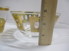 Vintage Culver Ltd ANTIGUA Flared Old-Fashioned Low-Ball Glass & Bowl