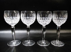 Vtg Irish Waterford Crystal Maeve 4 Hock Wine Goblets – Free Ship