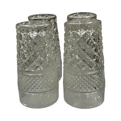 Wexford Anchor Hocking Set of 4 Flat Tumblers Glasses 5-1/4”T x 3”W 10 oz.