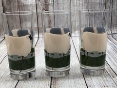 Sakura Warren Folk Art Cows Set of 3 Glass Tumblers 16oz