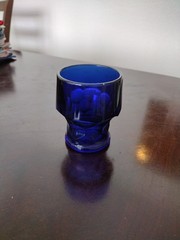 Vintage Viking/Fenton Georgian Cobalt Blue Flat Tumbler 5 oz