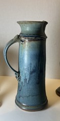 Vintage Hand Thrown Studio Pottery Pitcher and 6 Goblets – Dated 1976