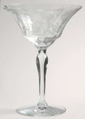 MORGANTOWN Champagne Tall Sherbet Mayfair Glass Optic Panel Stem 7668