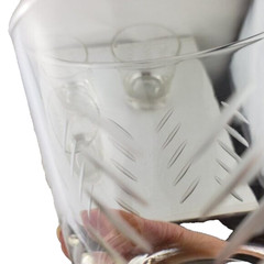 Glasses Etched Juice Cocktail Set of Four