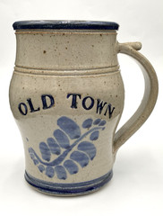 Vintage Westerwald Pottery/Phil Schaltenbrand, Salt Glaze Tankard, «Old Town»