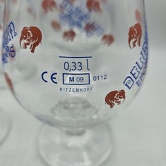 Delirium Tremens Pink Elephant Belgian Tulip Beer Glass Set of 4 Ritzenhoff 33cl
