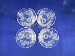Set of 4 Libbey Rock Sharpe Glenmore Stem #3001 Liquor/Cocktail Glasses 5 5/8″