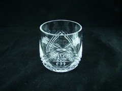 Avitra Crystal TARTAN SCOTLAND Bedside Carafe with Tumbler NEW w Sticker