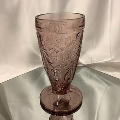Indiana Glass Amethyst Tiara Purple 6.25” Footed Ice Tea Tumbler Glass