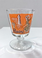Lot of 7 Vtg Libbey International Cities of The World Footed Cocktail Glasses
