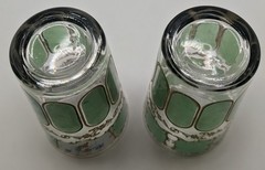 MCM Moroccan Blue, Green And Gold Small Tea Glasses- Set of 2 6oz Glasses