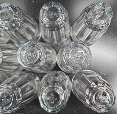 14 Pasabahce Baroque 8 Oz Tumblers Set Palaks Clear Cut Panel Glasses Turkey Lot