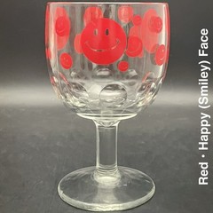Bartlett Collins 6pc Pokee Peace•Keep On Truckin•Happy Face Goblets c1970s USA