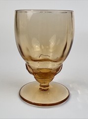 New Martinsville MOONDROPS Orange Footed Juice Tumbler ~ 3.25″ tall ~ 3 oz.