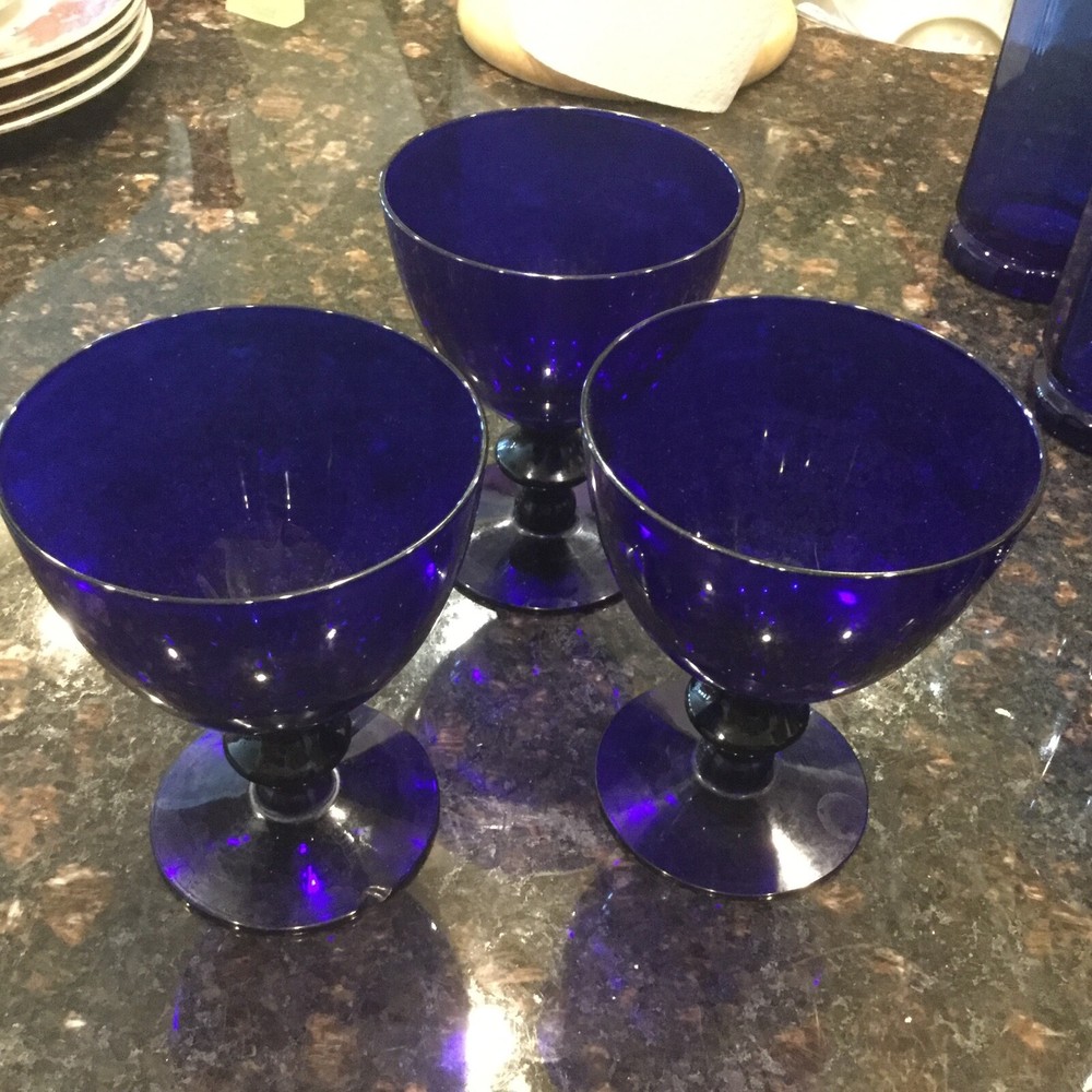 Cobalt Blue Dessert/Cocktail Pedestal Glassware